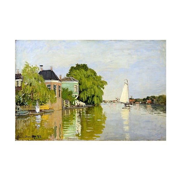 Gleznas reprodukcija Claude Monet - Houses on the Achterzaan, 90 x 60 cm