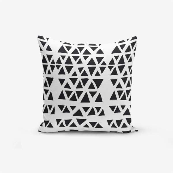 Spilvendrāna Minimalist Cushion Covers Black Triangle Modern, 45 x 45 cm