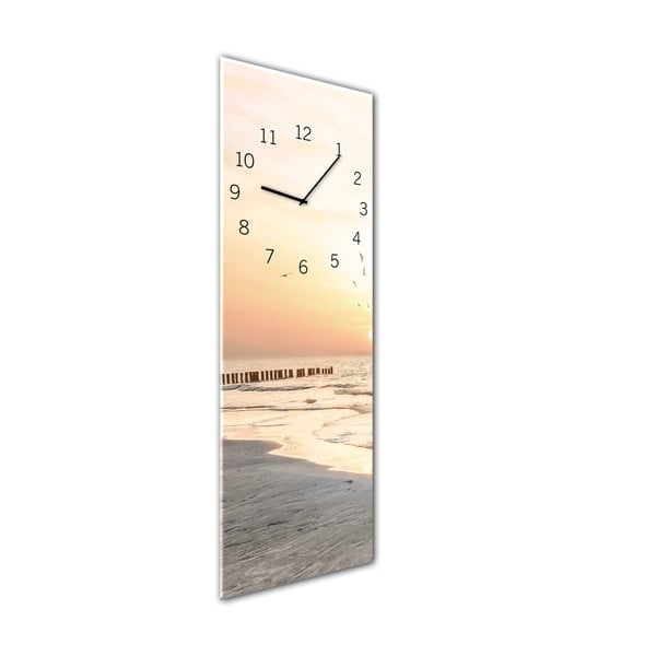 Sienas pulkstenis Styler Glassclock Beach, 20 x 60 cm