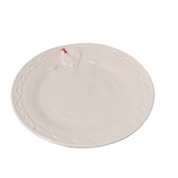 Balts keramikas šķīvis Antic Line Hen, ⌀ 21 cm