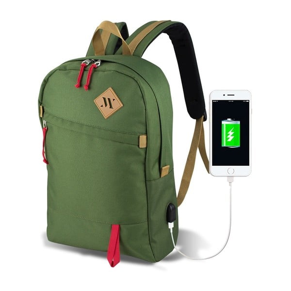 Zaļa mugursoma ar USB portu My Valice FREEDOM Smart Bag