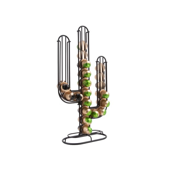 Melns kafijas kapsulu turētājs PT LIVING Cactus