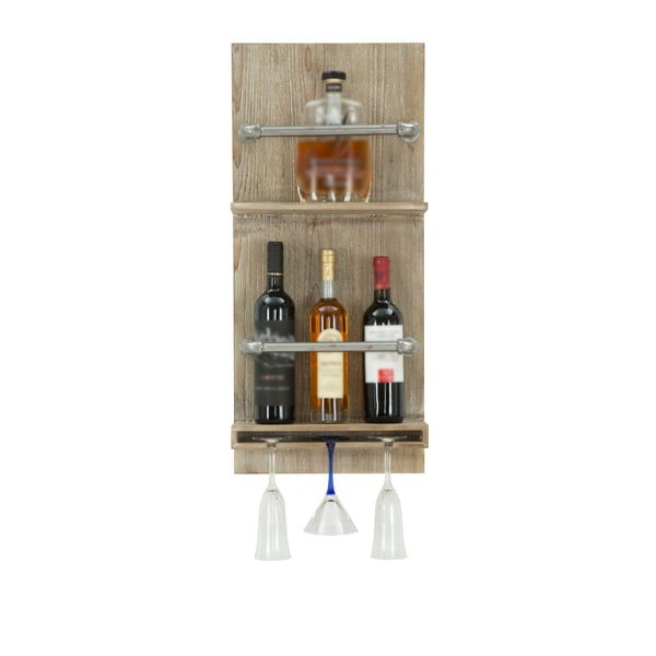 Mauro Ferretti Bar sienas turētājs pudelēm un glāzēm, 76 x 34 cm