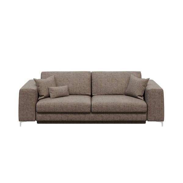 Tumši bēšs izvelkamais dīvāns Devichy Rothe, 256 cm
