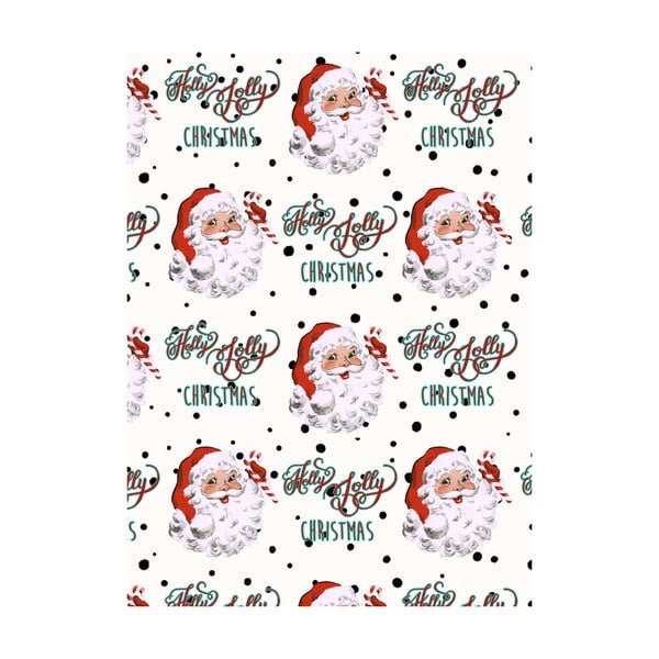 5 baltas dāvanu papīra loksnes eleanor stuart Holly Jolly Christmas, 50 x 70 cm