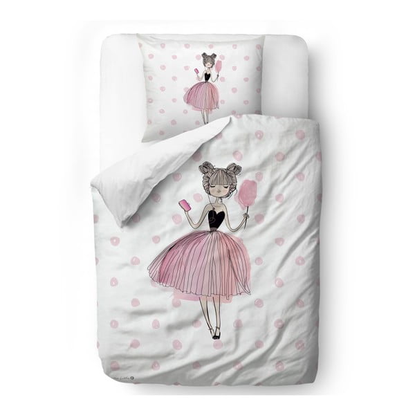 Kokvilnas gultas veļa Butter Kings Pink Girls, 140 x 200 cm