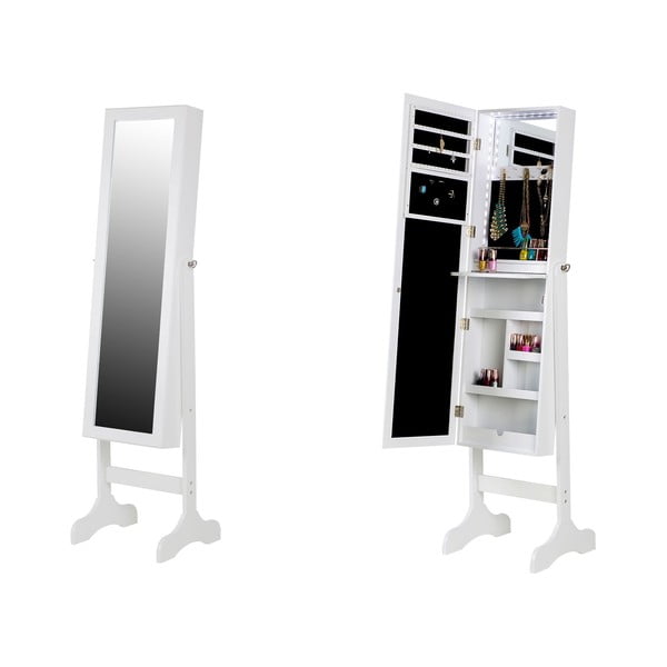 Balta stāvoša rotaslietu kastīte ar spoguli un LED apgaismojumu Bonami Essentials Bien