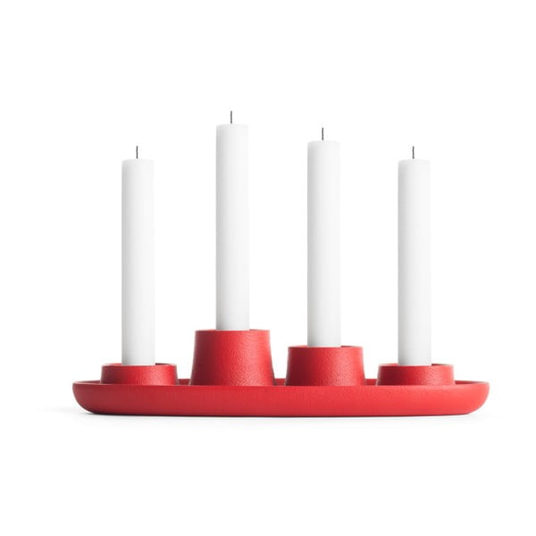 Sarkans svečturis EMKO Aye Aye Four Candles