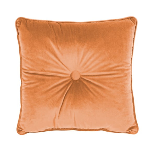 Oranžs spilvens Tiseco Home Studio Velvet Button, 45 x 45 cm