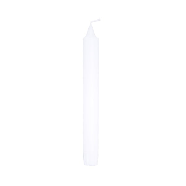 8 baltu garo sveču komplekts Ego Dekor ED, degšanas laiks 7 h