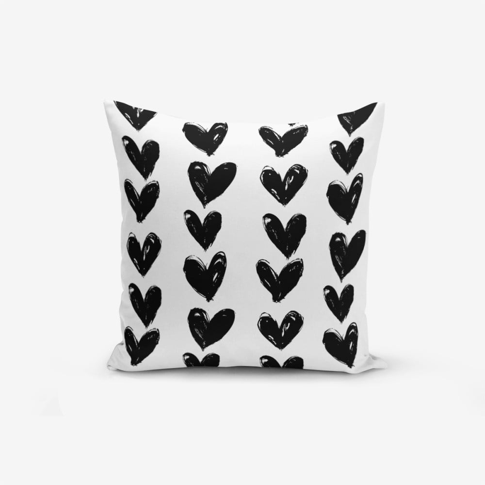 Spilvendrāna Minimalist Cushion Covers Black Heart, 45 x 45 cm