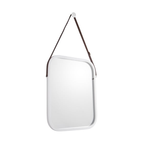 Sienas spogulis baltā rāmī PT LIVING Idylic, garums 40,5 cm