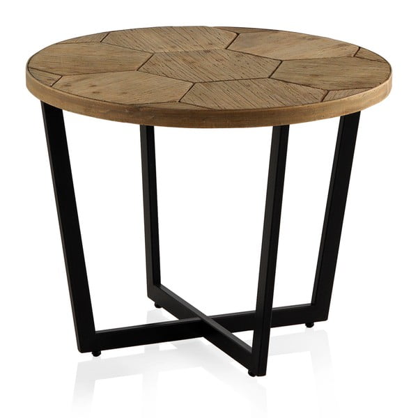 Kafijas galdiņš ar melnu dzelzs konstrukciju Geese Honeycomb, ⌀ 59 cm
