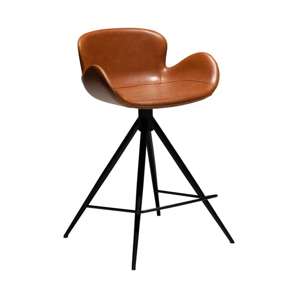Konjaka brūns eko ādas bāra krēsls DAN-FORM Denmark Gaia, augstums 87 cm