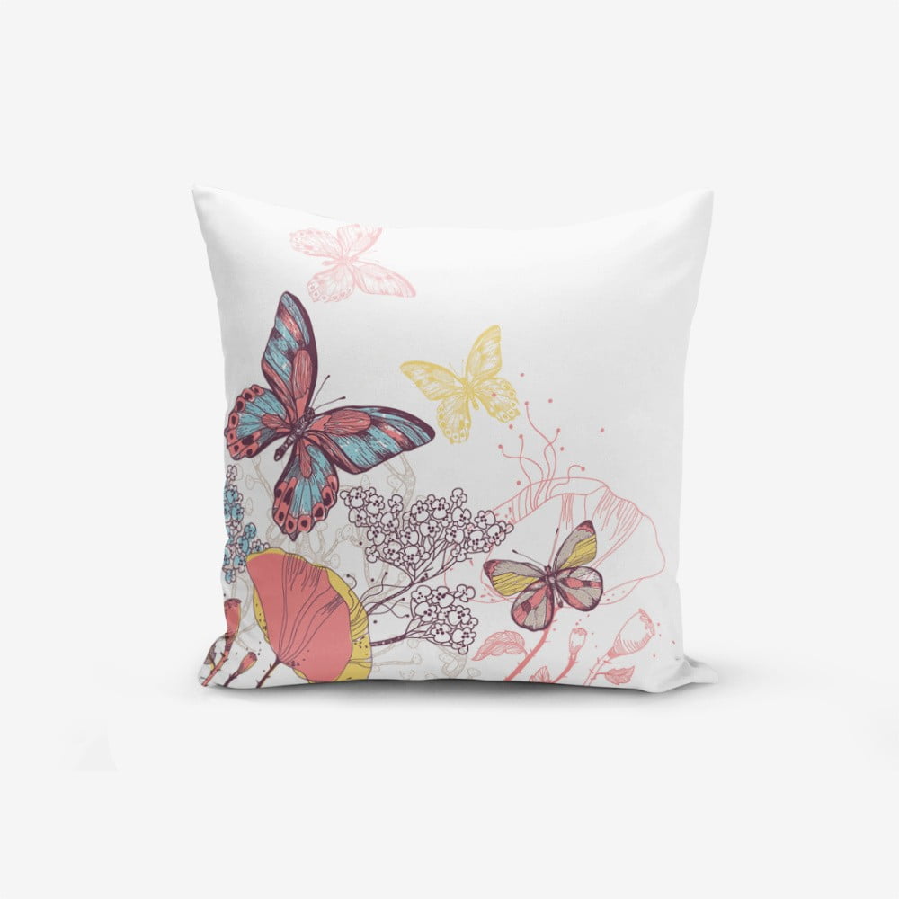 Spilvendrāna Minimalist Cushion Covers Special Design Colorful Butterfly, 45 x 45 cm