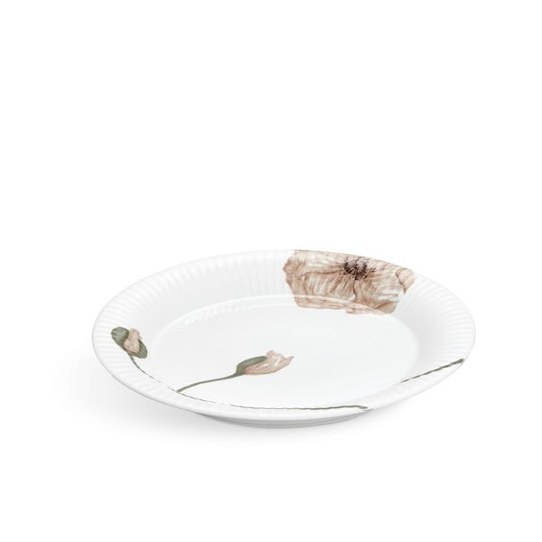Balts porcelāna šķīvis Kähler Design Hammershøi Poppy, ø 27 cm