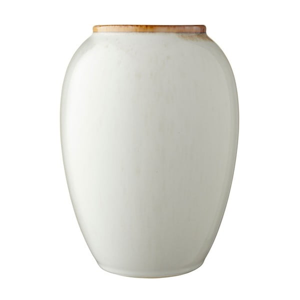 Krēmkrāsas keramikas vāze Bitz Basics Cream, augstums 20 cm