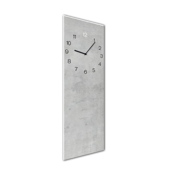 Sienas pulkstenis Styler Glassclock Concrete, 20 x 60 cm
