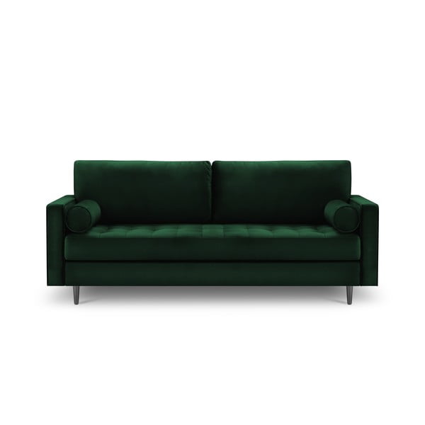 Zaļš samta dīvāns Milo Casa Santo, 219 cm