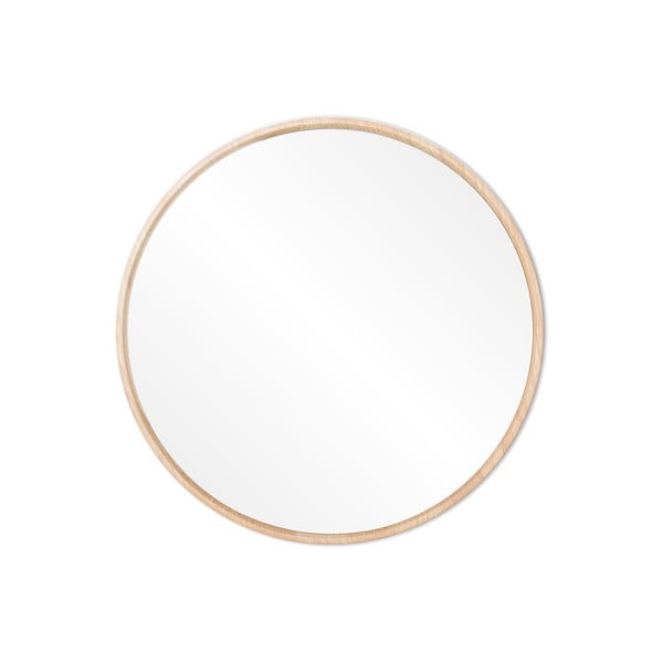 Sienas spogulis ar ozola masīvkoka rāmi Gazzda Look, ⌀ 32 cm