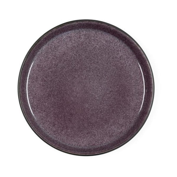 Plūmju violets māla deserta šķīvis Bitz Mensa, diametrs 21 cm