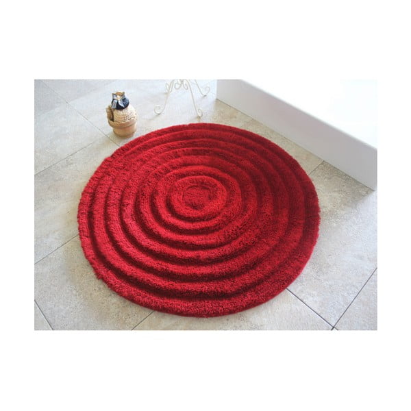 Vannas istabas paklājs Round Red, ⌀ 90 cm