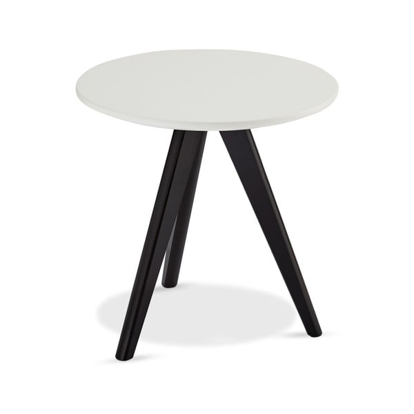 Melnbalts kafijas galdiņš ar ozolkoka kājām Furnhouse Life, Ø 40 cm