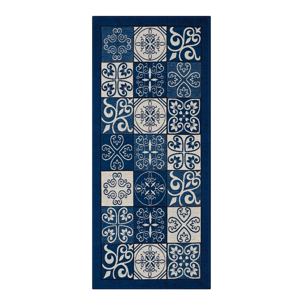 Zils paklājs Floorita Maiolica, 55 x 140 cm