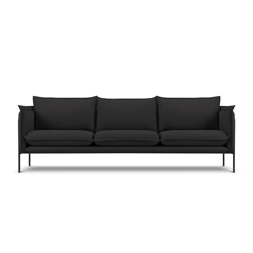 Melns dīvāns Interieurs 86 Andrea, 218 cm