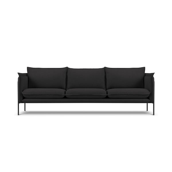 Melns dīvāns Interieurs 86 Andrea, 218 cm