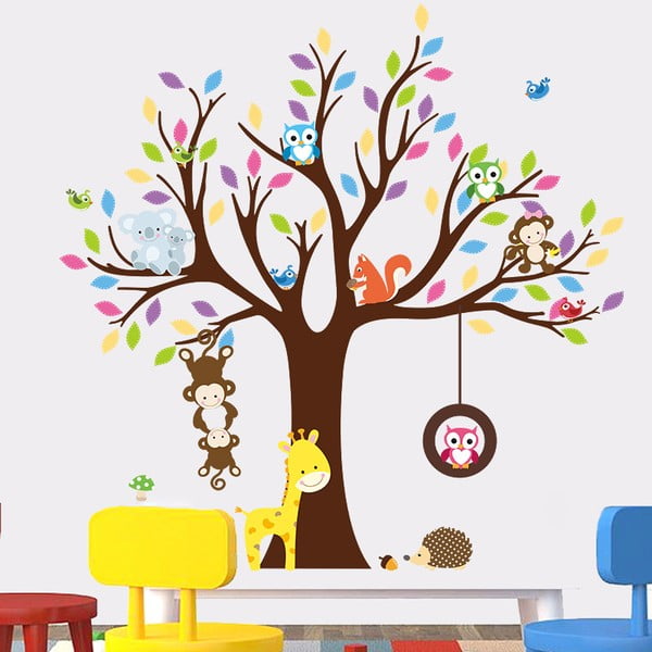 Sienas uzlīmju komplekts Ambiance Tree with Animals