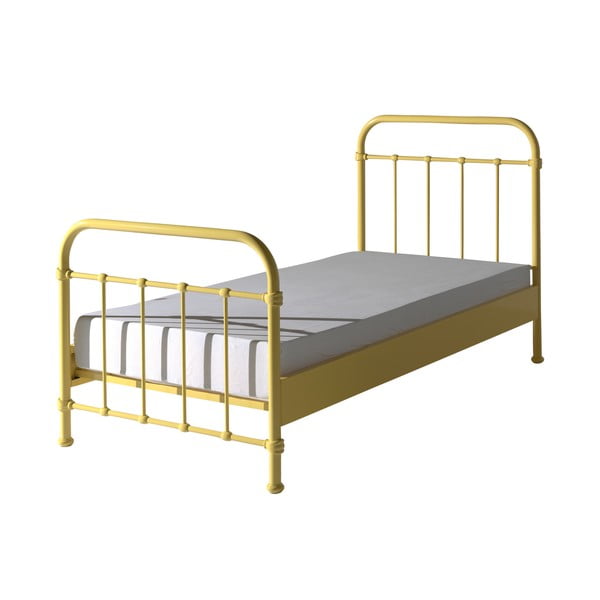 Dzeltena metāla bērnu gulta Vipack New York, 90 x 200 cm