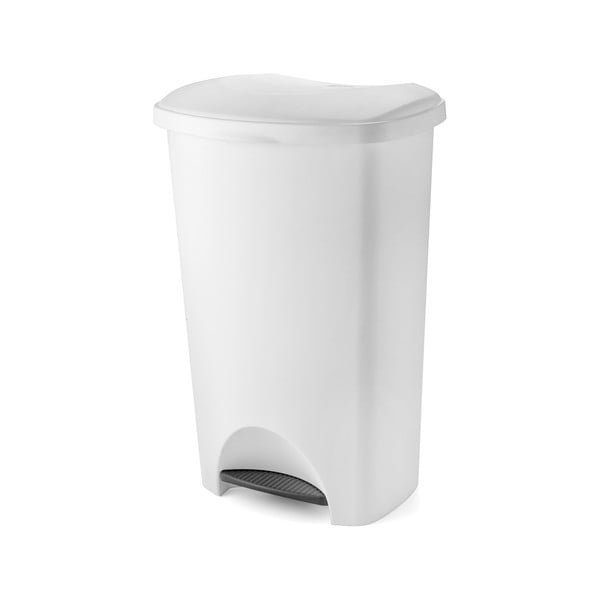 Balta atkritumu tvertne ar pedāli un vāku Addis, 41 x 33 x 62,5 cm