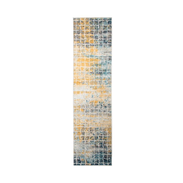 Zils un dzeltens paklājs Flair Rugs Urban, 60 x 220 cm