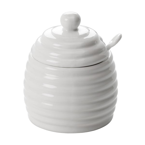 Balts porcelāna medus trauks Maxwell & Williams Basic, 280 ml