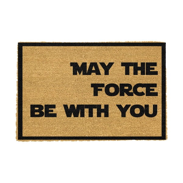 Dabīgās kokosšķiedras paklājs Artsy Doormats May The Force Be With You, 40 x 60 cm